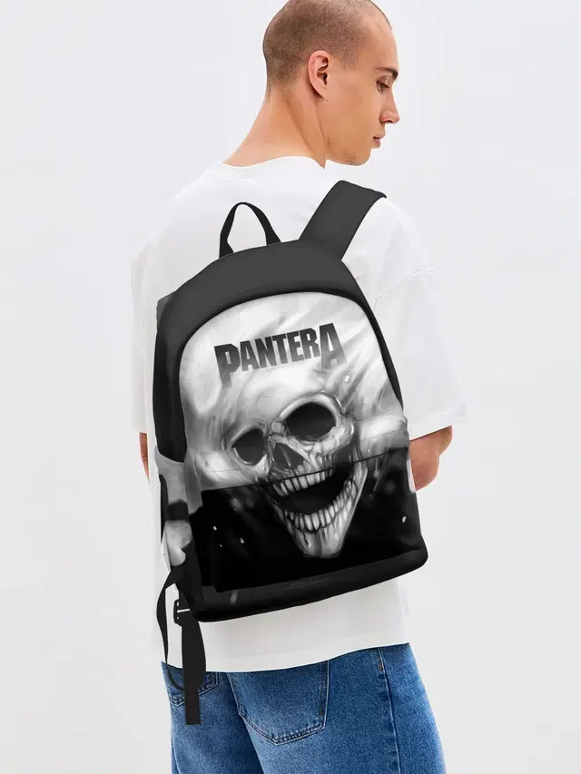 Джинсовый рюкзак с принтом «Pantera»