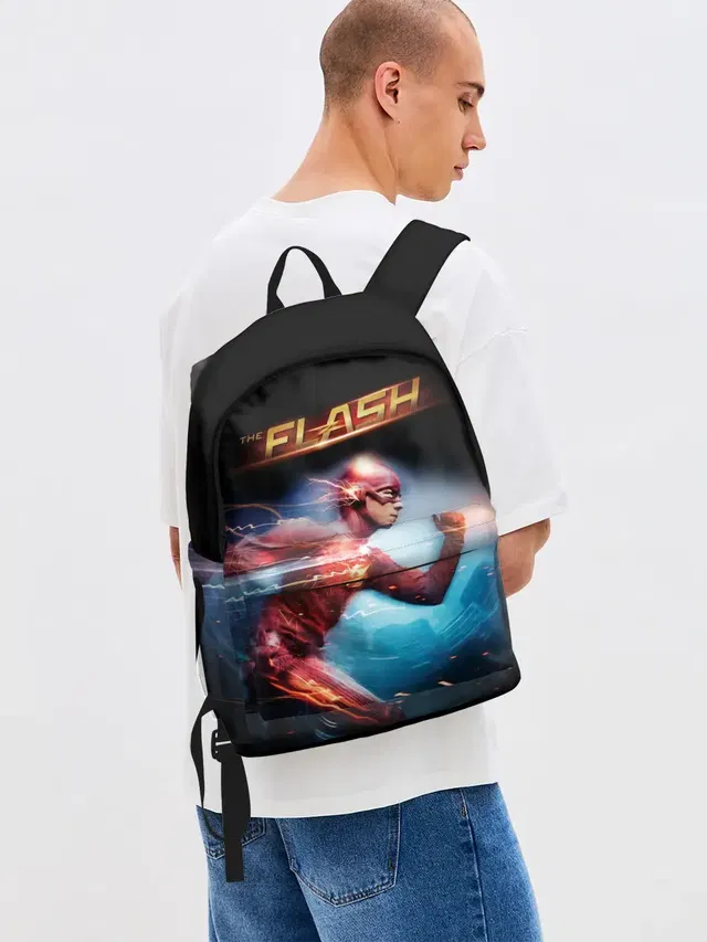 Джинсовый рюкзак с принтом «Флэш — The Flash»