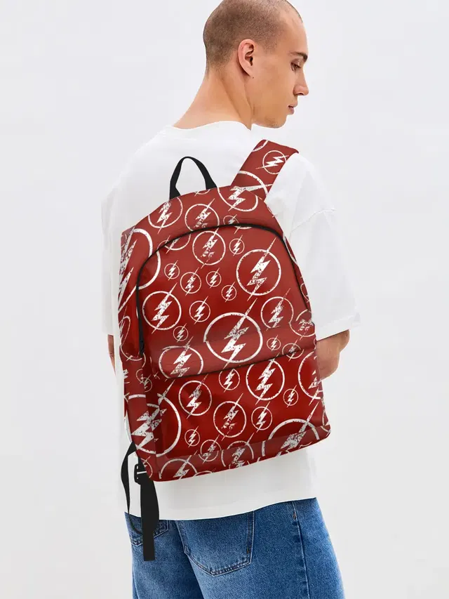 Джинсовый рюкзак с принтом «Флэш — The Flash Logo Pattern»