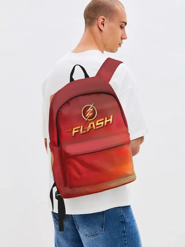 Джинсовый рюкзак с принтом «Флэш — The Flash Logo Pattern»