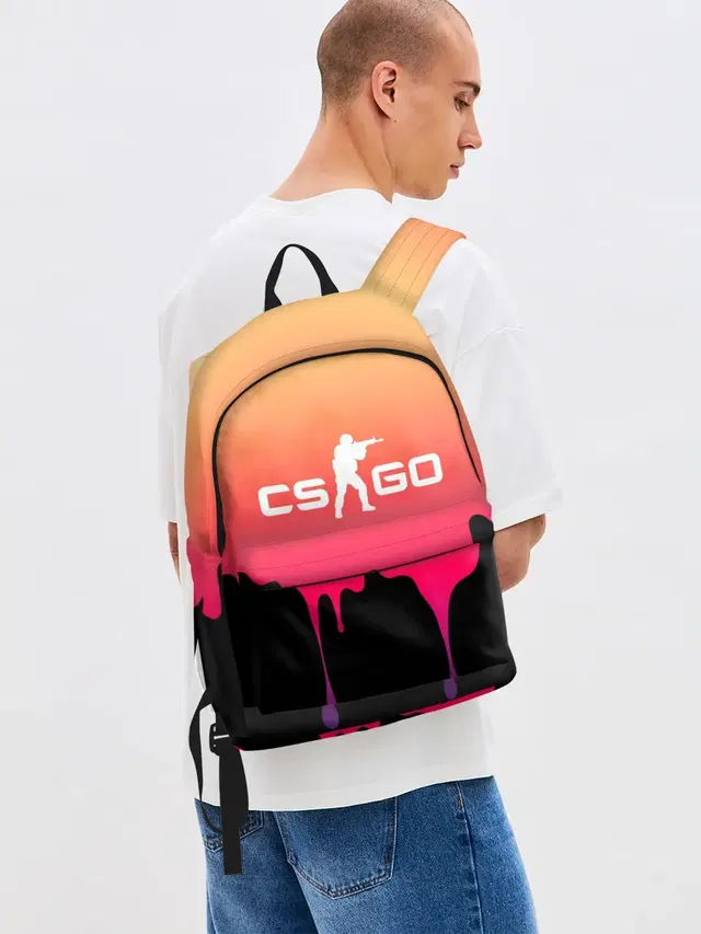 Джинсовый рюкзак с принтом «CS GO Gradient»