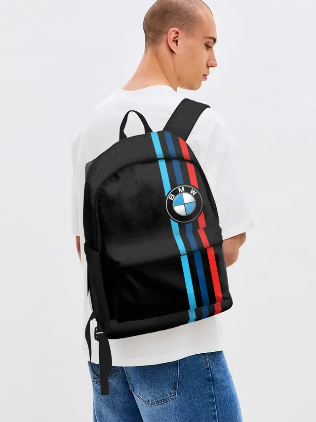 Джинсовый рюкзак с принтом «BMW M Sport Carbon»