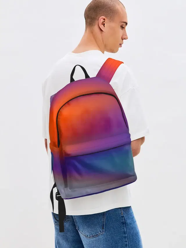 Джинсовый рюкзак с принтом «Градиент — GRADIENT»