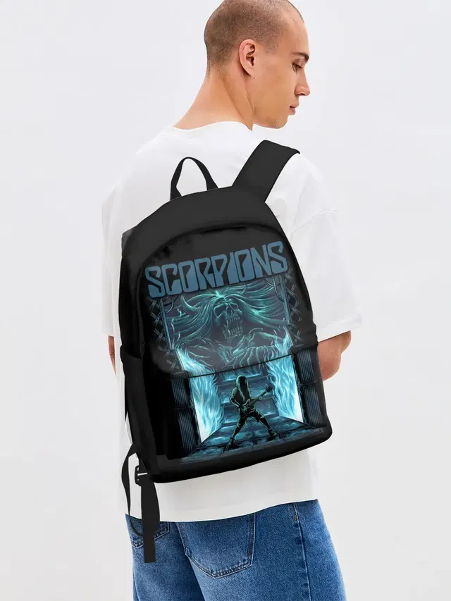 Джинсовый рюкзак с принтом «Scorpions»