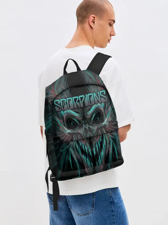 Джинсовый рюкзак с принтом «Scorpions»