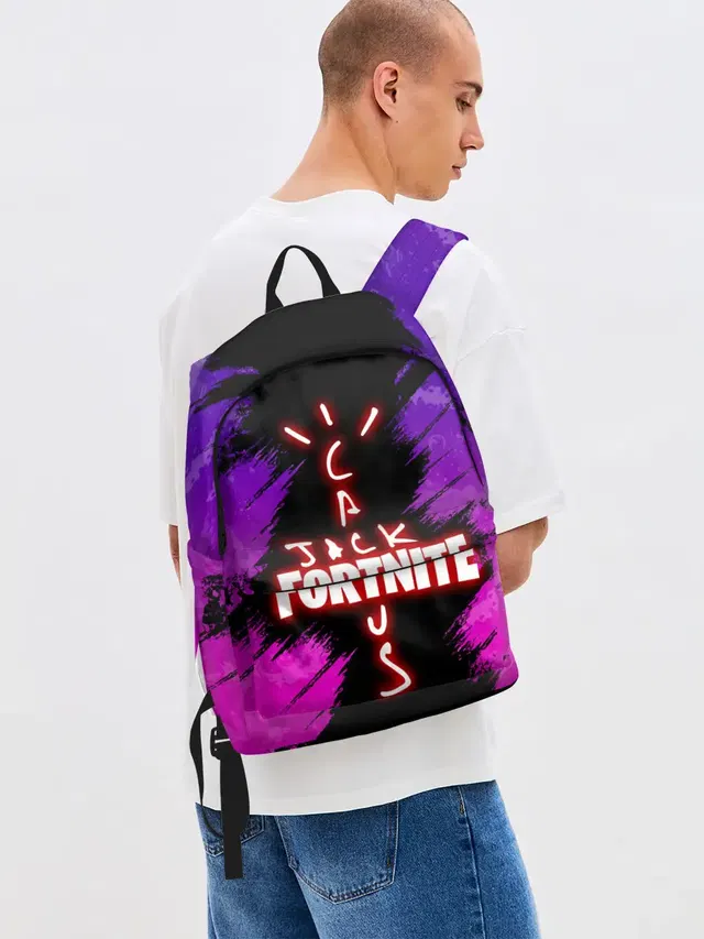 Джинсовый рюкзак с принтом «Fortnite X Travis Scott»