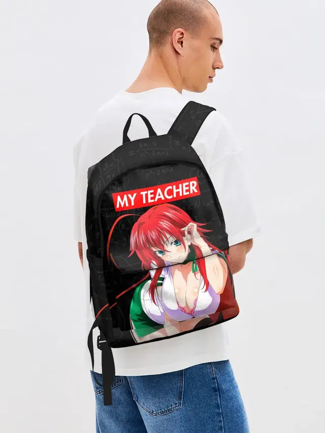 Джинсовый рюкзак с принтом «Senpai MY Teacher»
