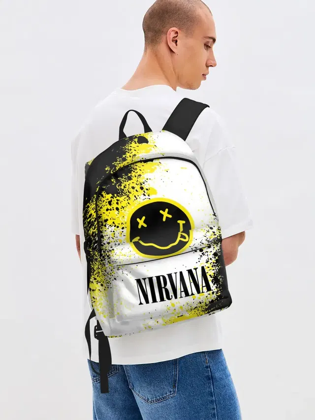 Джинсовый рюкзак с принтом «Nirvana»