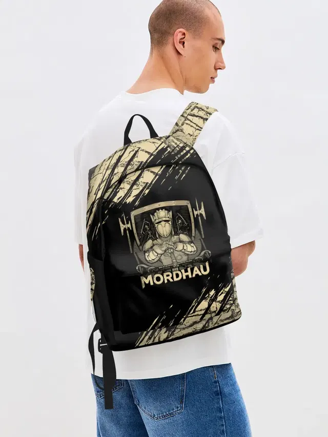 Джинсовый рюкзак с принтом «Mordhau»