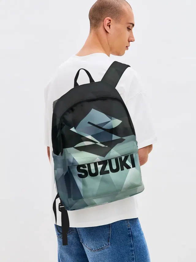Джинсовый рюкзак с принтом «Suzuki»