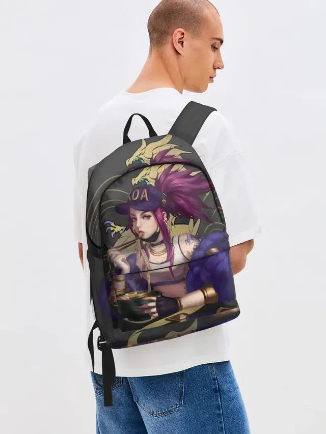 Джинсовый рюкзак с принтом «League of legends KDA»