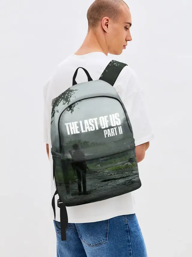 Джинсовый рюкзак с принтом «Post-apocalyptic — The last of Us 2»