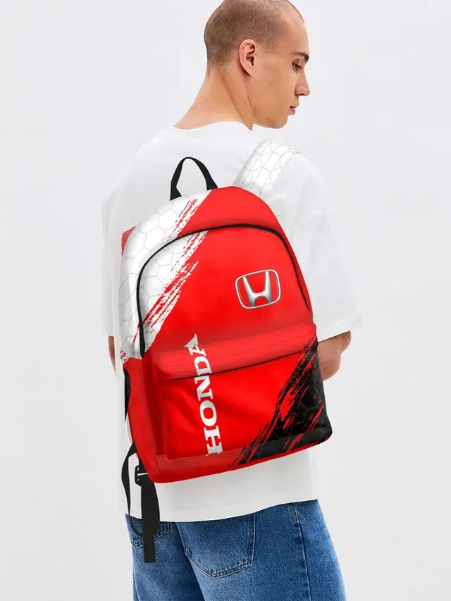 Джинсовый рюкзак с принтом «Honda»