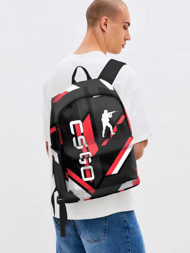 Джинсовый рюкзак с принтом «CS GO Cyrex»
