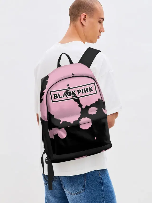 Джинсовый рюкзак с принтом «Blackpink Blaɔkpiиk»