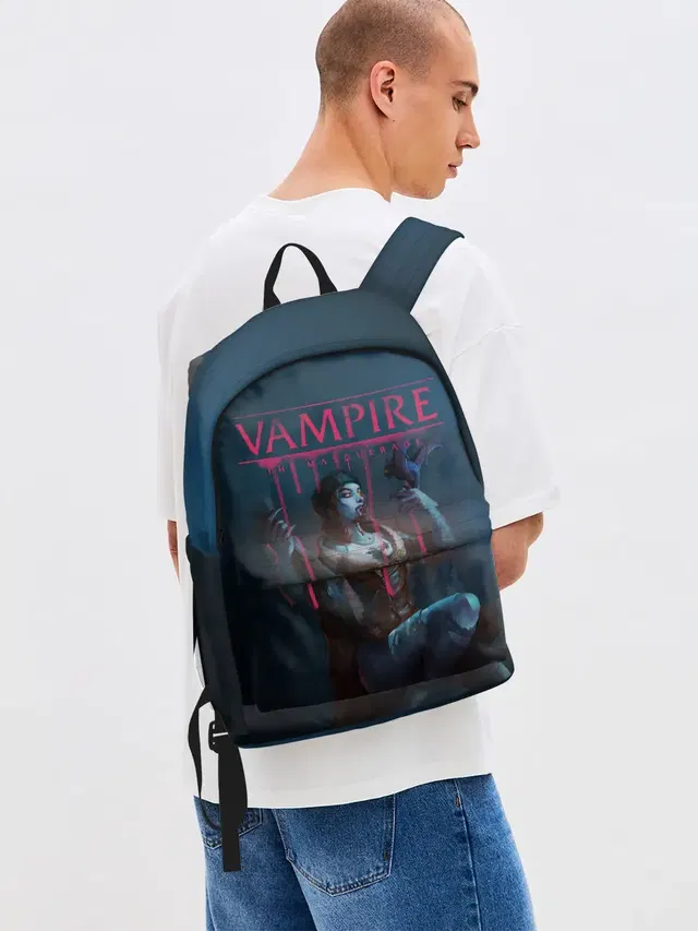 Джинсовый рюкзак с принтом «Vampire: The Masquerade»