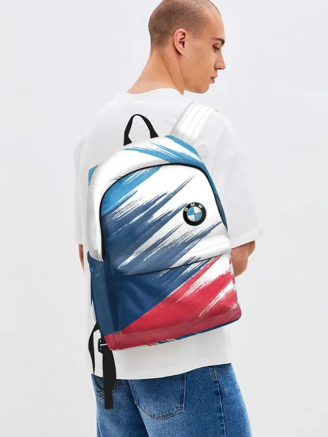Джинсовый рюкзак с принтом «M stripe colors»