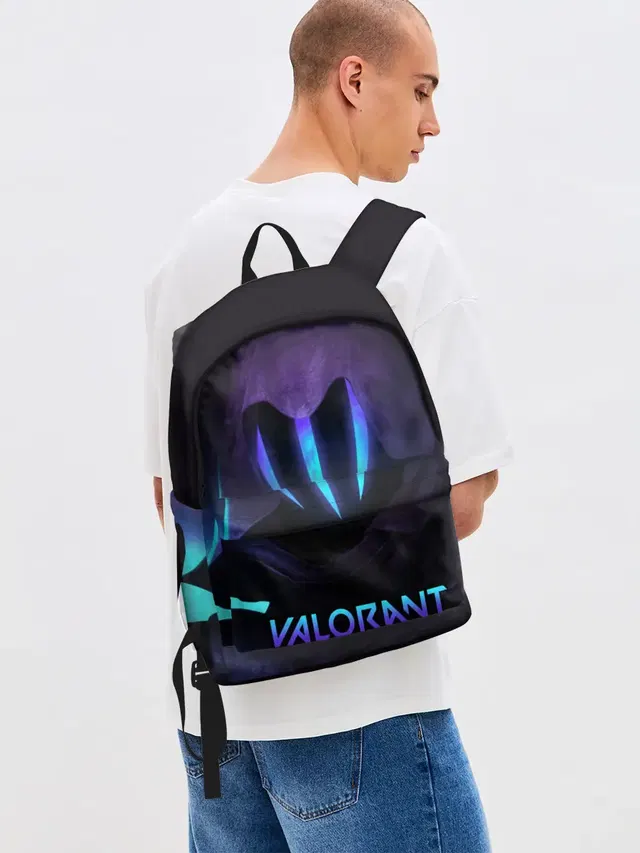 Джинсовый рюкзак с принтом «Омен — VALORANT OMEN»