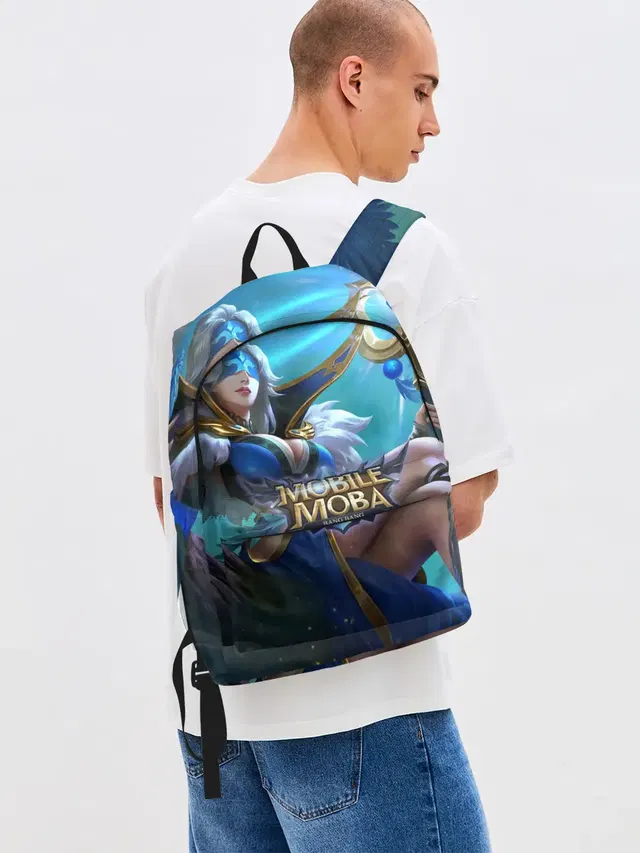 Джинсовый рюкзак с принтом «mobile legends»