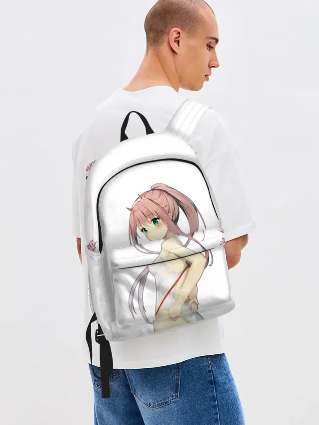 Джинсовый рюкзак с принтом «Darling sakura»