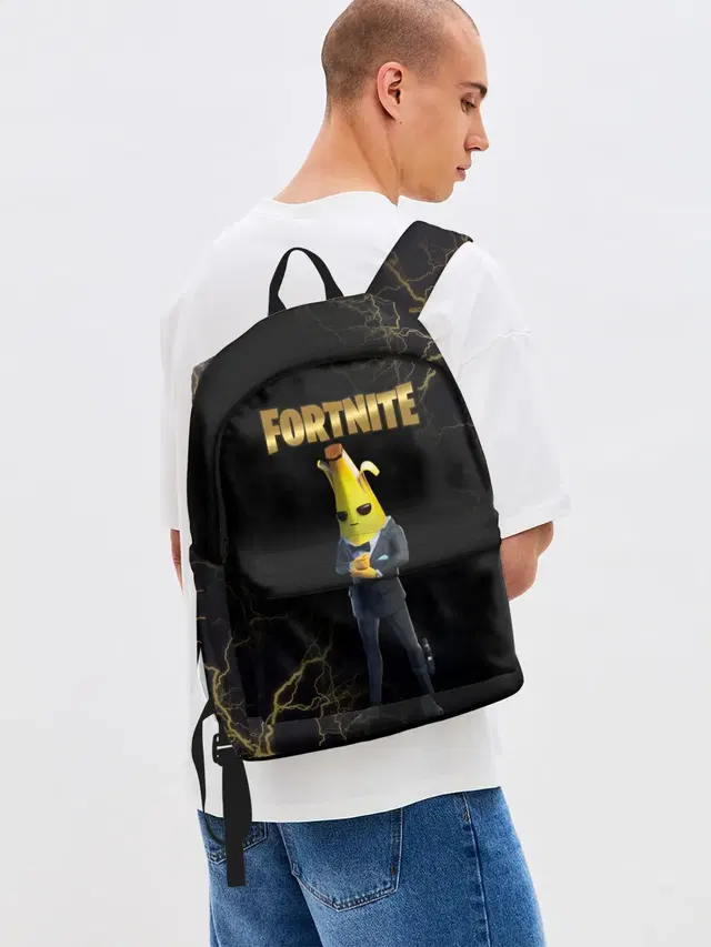 Джинсовый рюкзак с принтом «Фортнайт — Peely Fortnite»