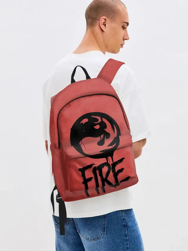 Джинсовый рюкзак с принтом «Magic:The Gathering — Emblems Fire»