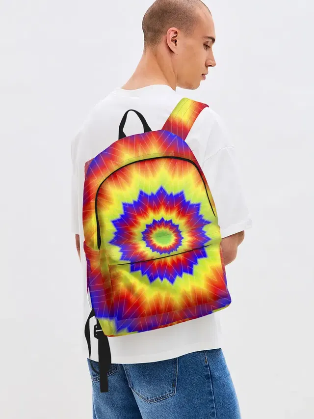 Джинсовый рюкзак с принтом «Tie-dye»
