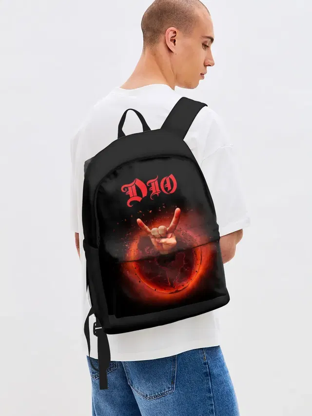 Джинсовый рюкзак с принтом «Dio #37»