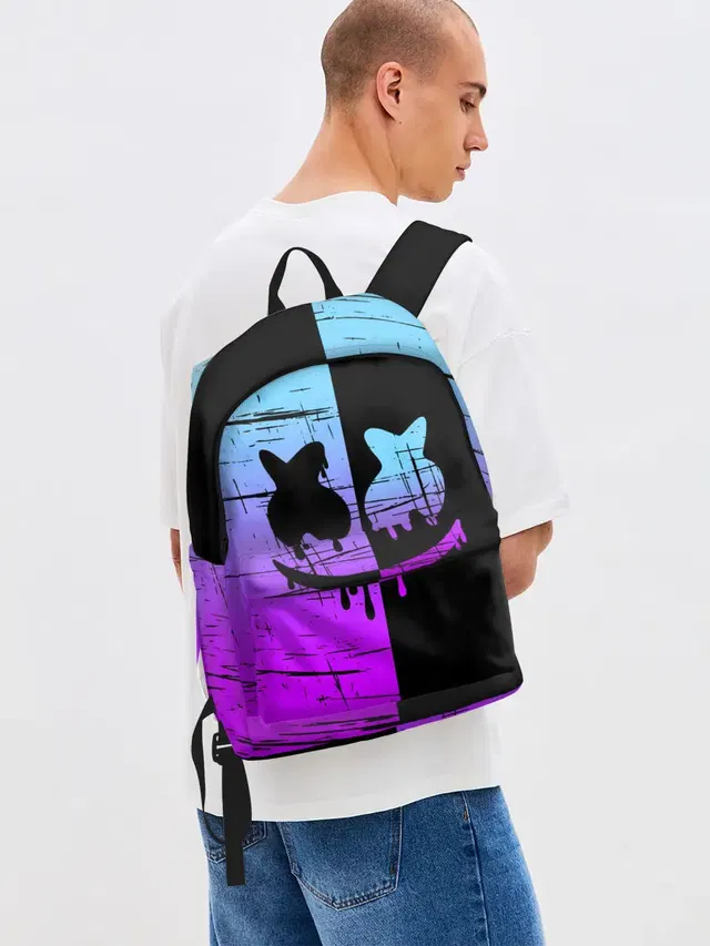 Джинсовый рюкзак с принтом «Gradient — FORTNITE MARSHMELLO.»