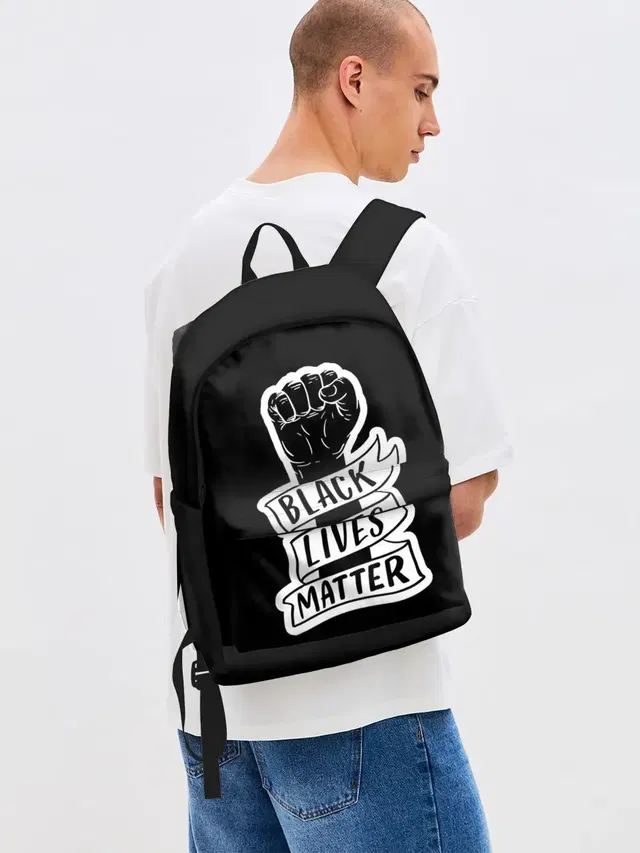 Джинсовый рюкзак с принтом «Black Lives Matter»