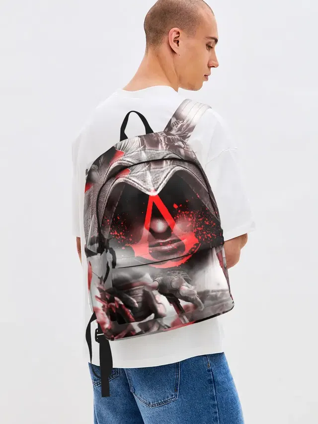 Джинсовый рюкзак с принтом «Ezio Auditore da Firenze»