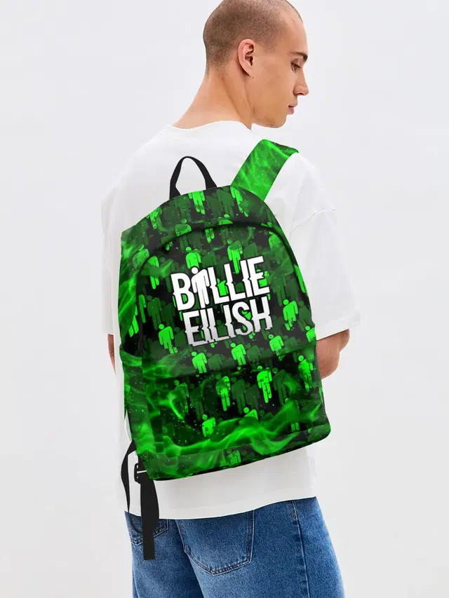 Джинсовый рюкзак с принтом «Billie Eilish»