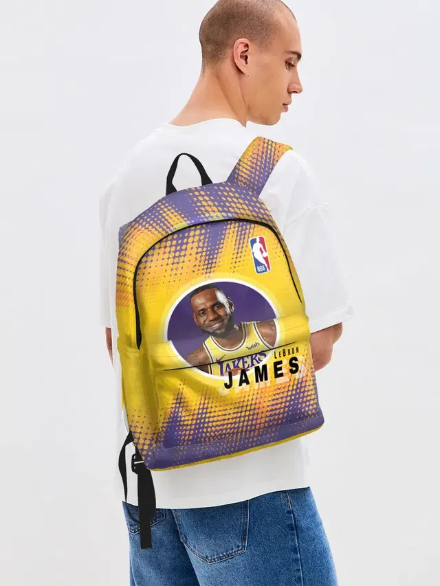 Джинсовый рюкзак с принтом «НБА — LeBron James»