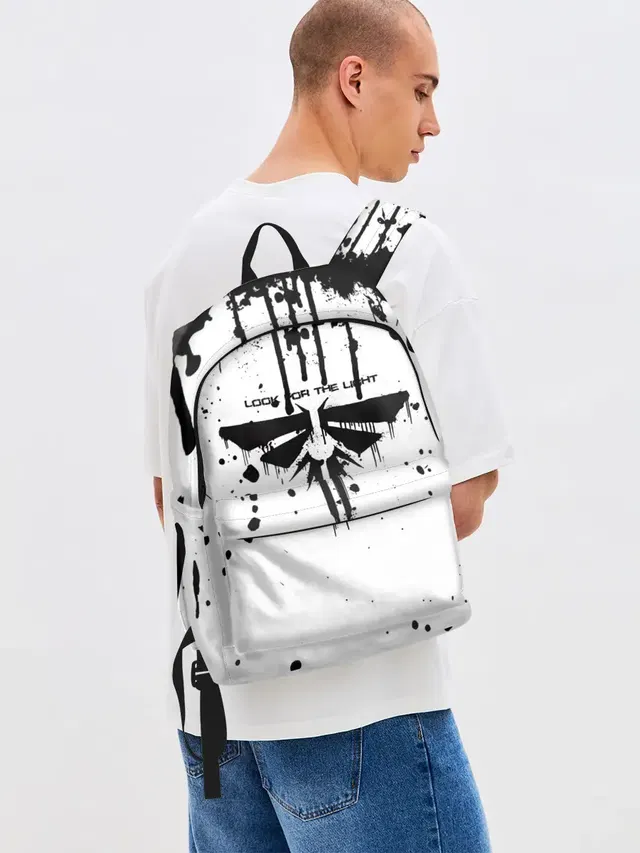 Джинсовый рюкзак с принтом «Grunge style»