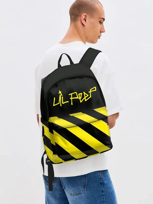 Джинсовый рюкзак с принтом «Lil Peep»