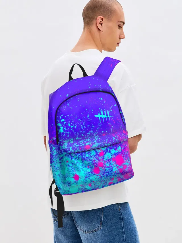 Джинсовый рюкзак с принтом «Paint splatter»