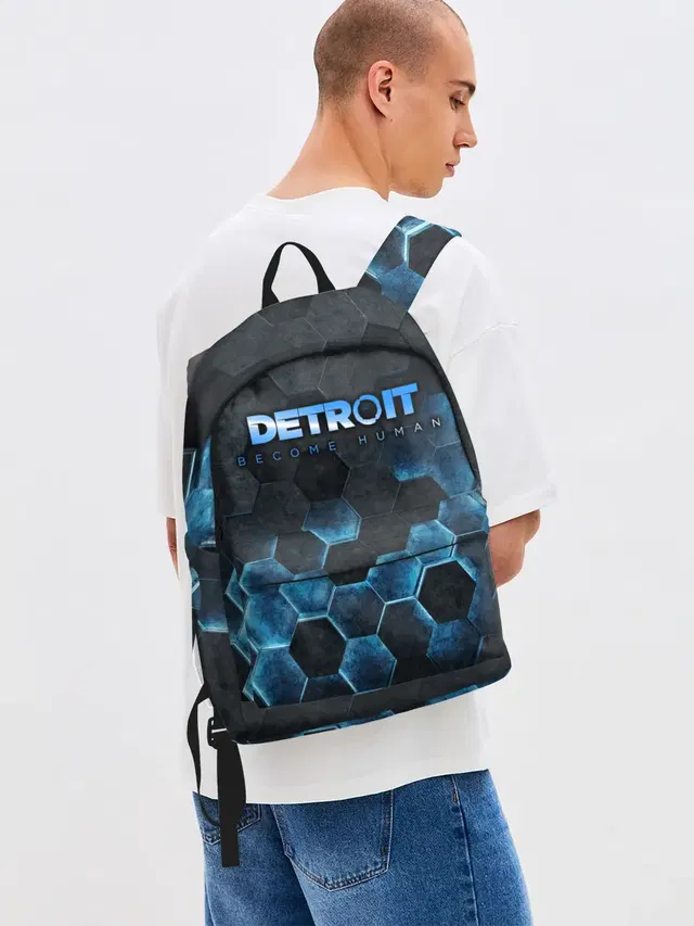 Джинсовый рюкзак с принтом «hexagon»