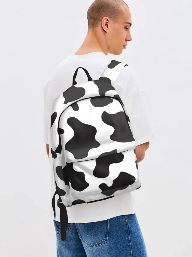 Джинсовый рюкзак с принтом «Разные тренды — COW PRINT»