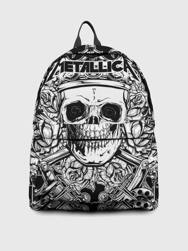 Джинсовый рюкзак с принтом «Metallica»