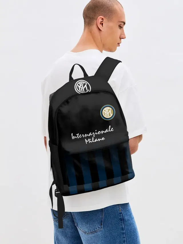Джинсовый рюкзак с принтом «Internazionale Milano»