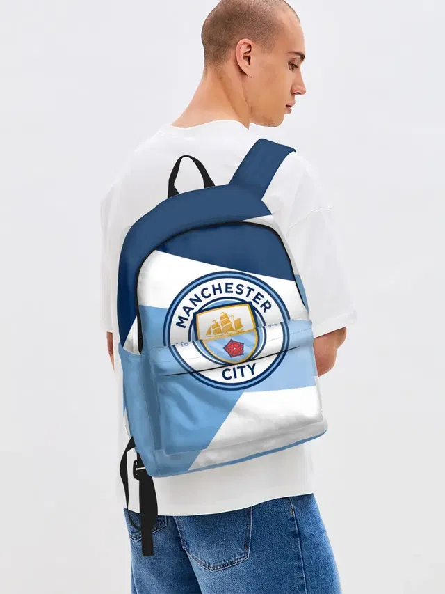 Джинсовый рюкзак с принтом «Manchester City Exlusive»
