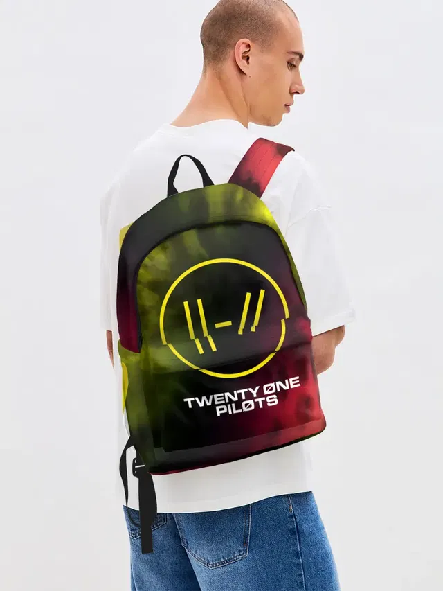 Джинсовый рюкзак с принтом «Tie-dye — 21 PILOTS»