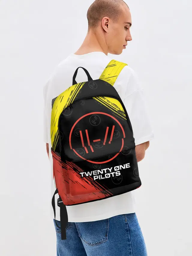 Джинсовый рюкзак с принтом «Twenty One Pilots — 21 PILOTS»