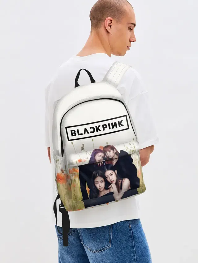 Джинсовый рюкзак с принтом «BlackPink»