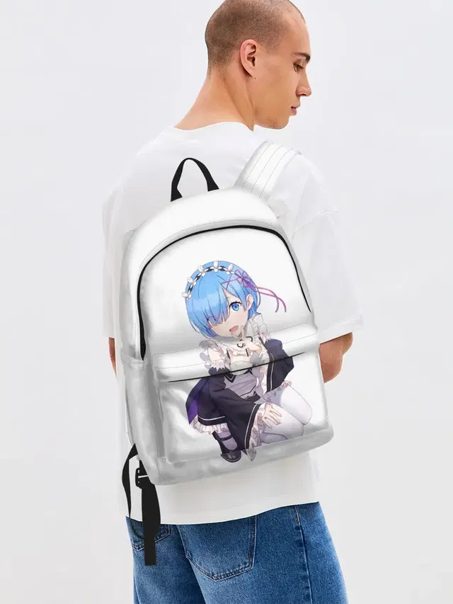 Джинсовый рюкзак с принтом «Re:Zero. Жизнь с нуля в альтернативном мире — Re:Zero»