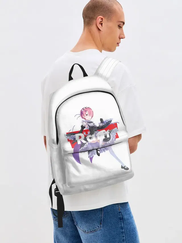 Джинсовый рюкзак с принтом «Re:Zero. Жизнь с нуля в альтернативном мире — Re:Zero»