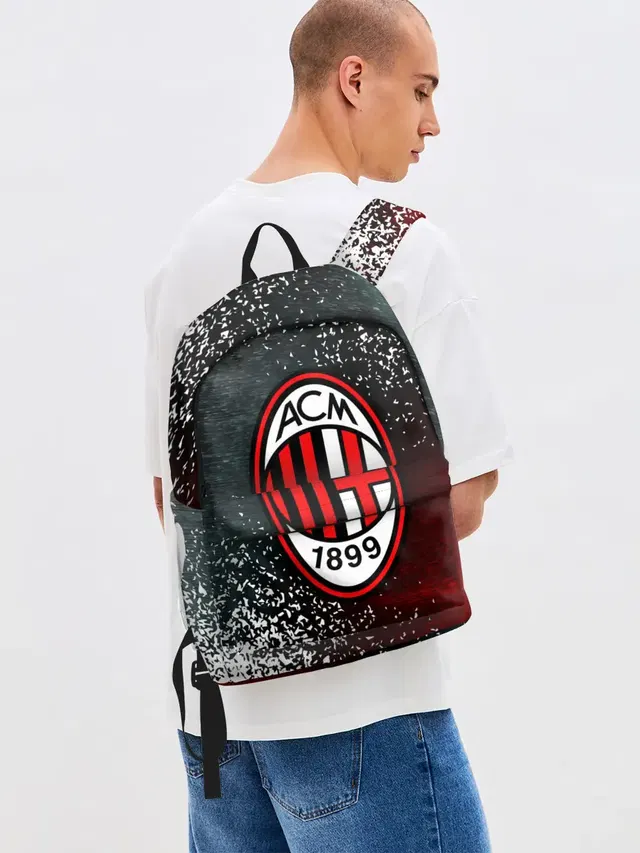 Джинсовый рюкзак с принтом «Football — AC MILAN»