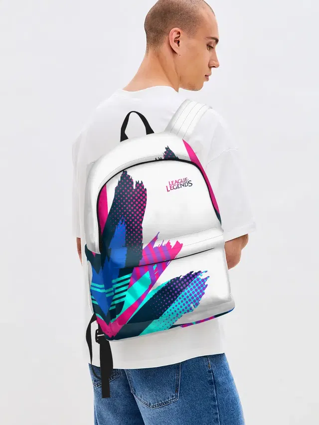 Джинсовый рюкзак с принтом «Abstract graphic»