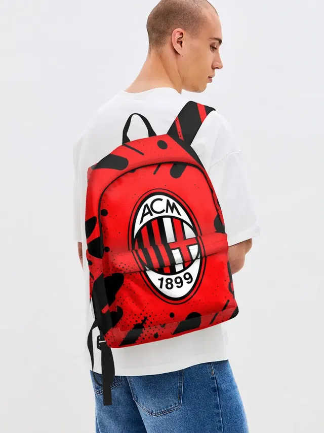 Джинсовый рюкзак с принтом «А С Милан — AC MILAN»