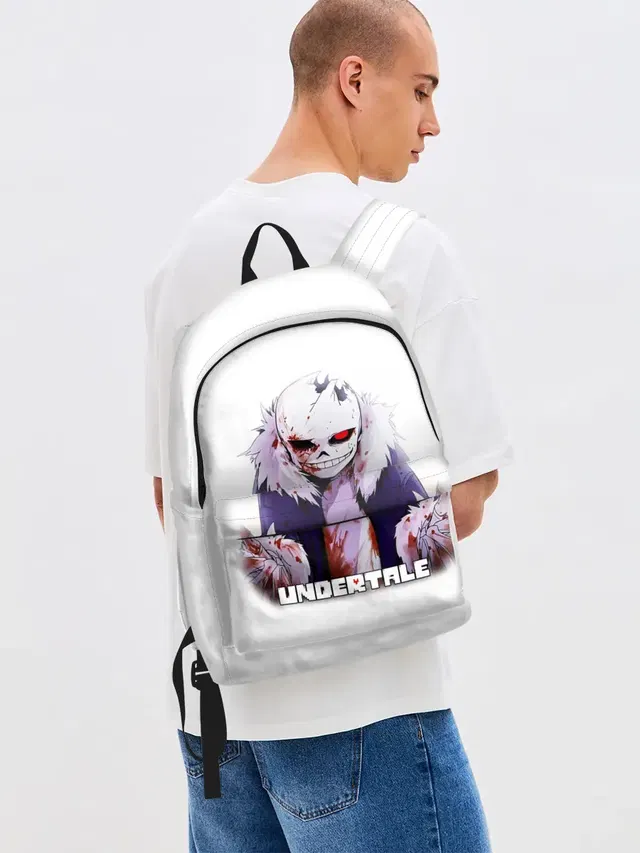 Джинсовый рюкзак с принтом «UNDERTALE — Blood»